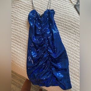 Zara Blue Sparkly Dress size XS